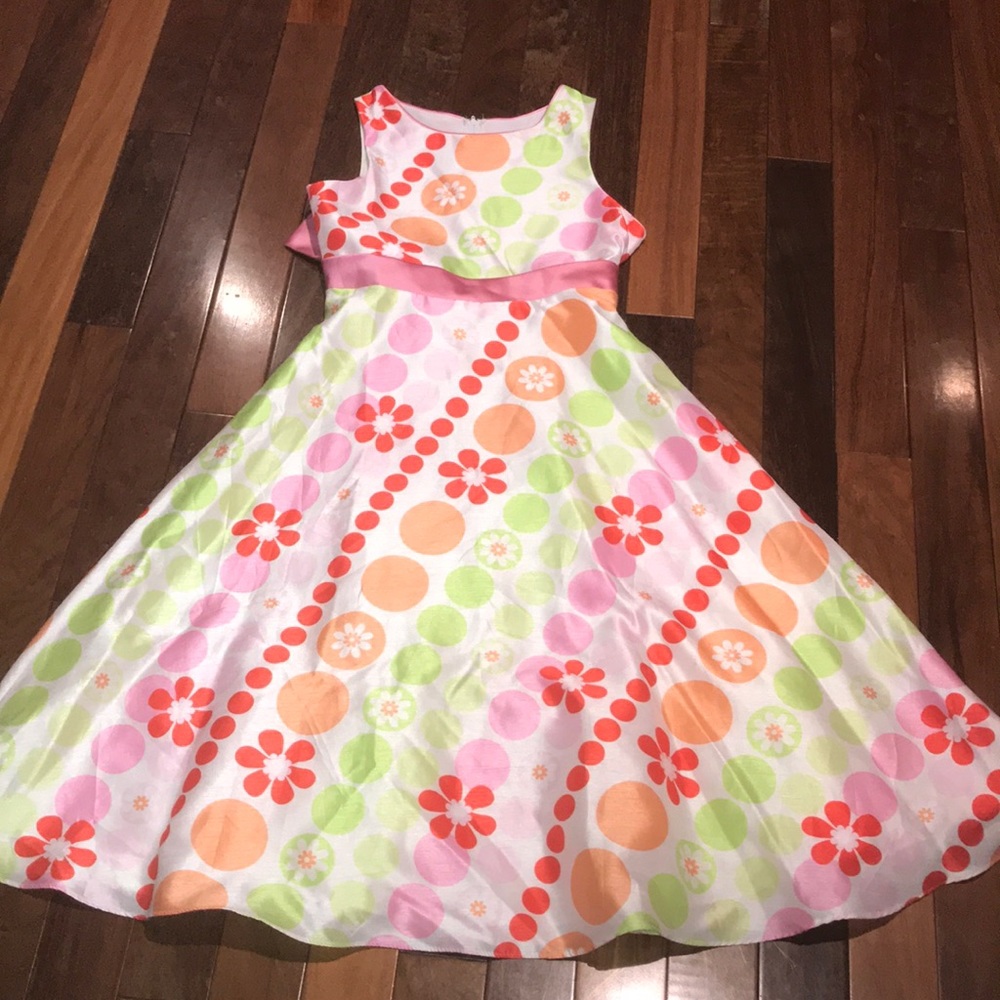 Girl’s Size 14 Bonnie Jean Long Floral Dress